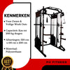 PH Fitness Home Gym Power Rack - 160KG Gewichtstapels, Smith Machine, Pull Up & Dip Bar - Multifunctioneel Krachtstation