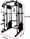 PH Fitness Home Gym Power Rack - 160KG Gewichtstapels, Smith Machine, Pull Up & Dip Bar - Multifunctioneel Krachtstation